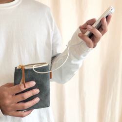 「2025 全色補貨」牛皮絲絨油鞣多功能收納袋 - 小號 [9 種顏色可選] 第4張的照片