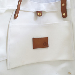 手提袋L尺寸[白色×白]第6號帆布和超厚Oirunume的 第4張的照片