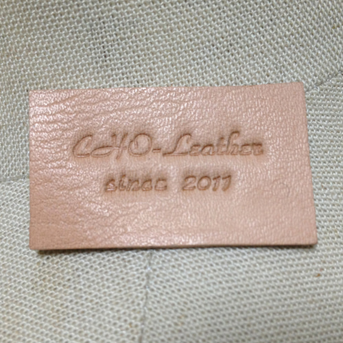 ★皮タグ刻印オーダー★ MY mama 本革フレンチタグ オリジナル刻印 『シザー』 □ ハンドメイド