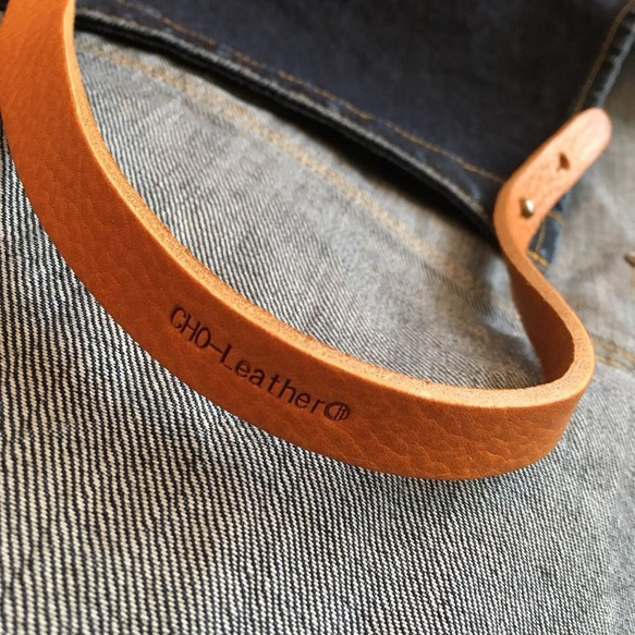 【子供用】バイオウォッシュ14.7ozシャトル織機デニムと極厚オイルヌメのエプロン【インディゴ】