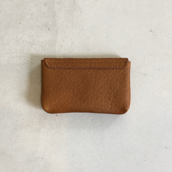 Cow shrink leather and cow floor velor complex wallet [棕色] 第4張的照片