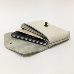 Cow shrink leather and cow floor velor complex wallet [棕色] 第6張的照片