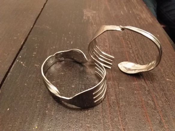 アンティーク　フォーク　バングル　ブレスレット　腕輪　カフ Fork Bracelet（Silver925）フォークバングル 古着 アンティーク