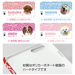 犬　猫　ペット　ダックス　スマホケース/カバー　オーダーメイド/オリジナル　写真/名前入り　05-唐草-p 4枚目の画像