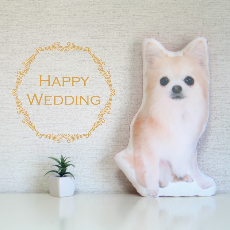 ウェディング　ウェルカムドール　犬　猫　ペット　チワワ　クッション　ぬいぐるみ　オーダーメイド　画像　写真　無地w