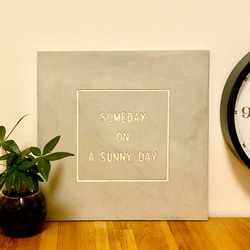 『SOMEDAY ON A SUNNYDAY』アートパネル　漆喰　30cm×30cm【受注生産】 3枚目の画像