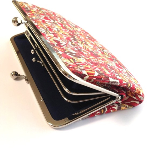 帆布＊選べる ダブルがま口長財布 親子がま口長財布 リバティプリント