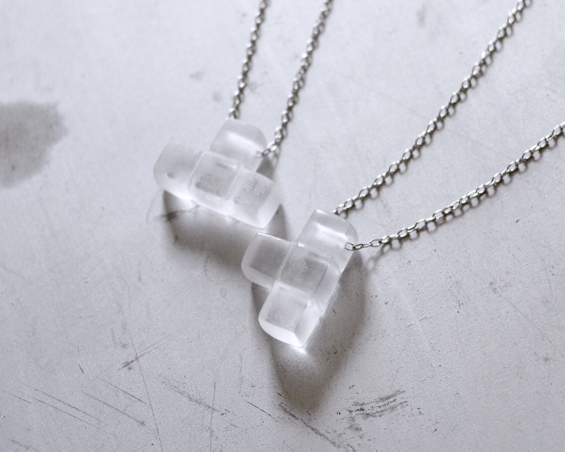 Glass 4blocks③ ＊ガラスペンダント