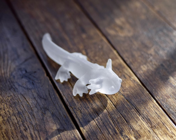 AXOLOTL ウーパールーパー ＊ ガラス置物 立体・オブジェ Az glass