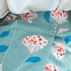 シックなグリーンの花柄エプロン-京都の縫製師手作り 6枚目の画像
