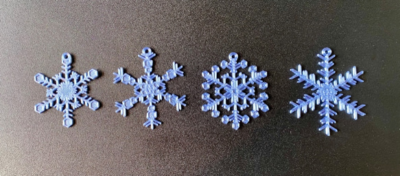【送料無料】クリスマス 雪の結晶 4個セット 1枚目の画像