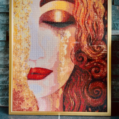 5Dダイヤモンドカットビーズ ビーズアート 『クリムト・黄金の涙  