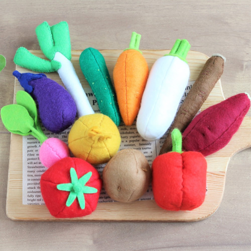 フェルトの立体野菜12個セット☆赤パプリカ☆フェルトままごと☆食育