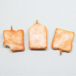 オレンジマーマレードトーストと珈琲のイヤリング・ピアス / フェイクスイーツ 2枚目の画像