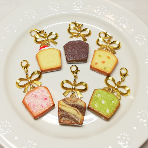 フルーツのパウンドケーキ /フェイクスイーツ バッグチャーム gReen