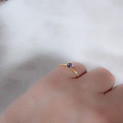 アイオライト　菫青石　K10 ピンキー　指輪　すみれ　5号　アンティーク アイオライト 菫青石 K10 ピンキー 指輪 すみれ 5号