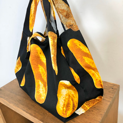 ベーカリーなエコバッグ☺︎ パン屋さん専用 エコバッグ マチたっぷり パン好きな方に♡ 3枚目の画像