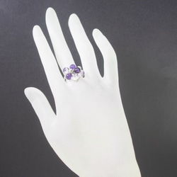 ダイヤのリング　紫 2枚目の画像