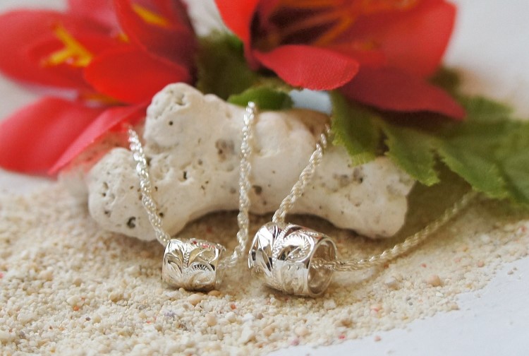 ハワイアンジュエリーペアペンダント(バレル中&大・Silver925)