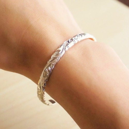 日本製アクセサリー　 NOAARK 5mm角線 バングル - Silver950 日本製アクセサリー NOAARK 5mm角線 バングル - Silver950