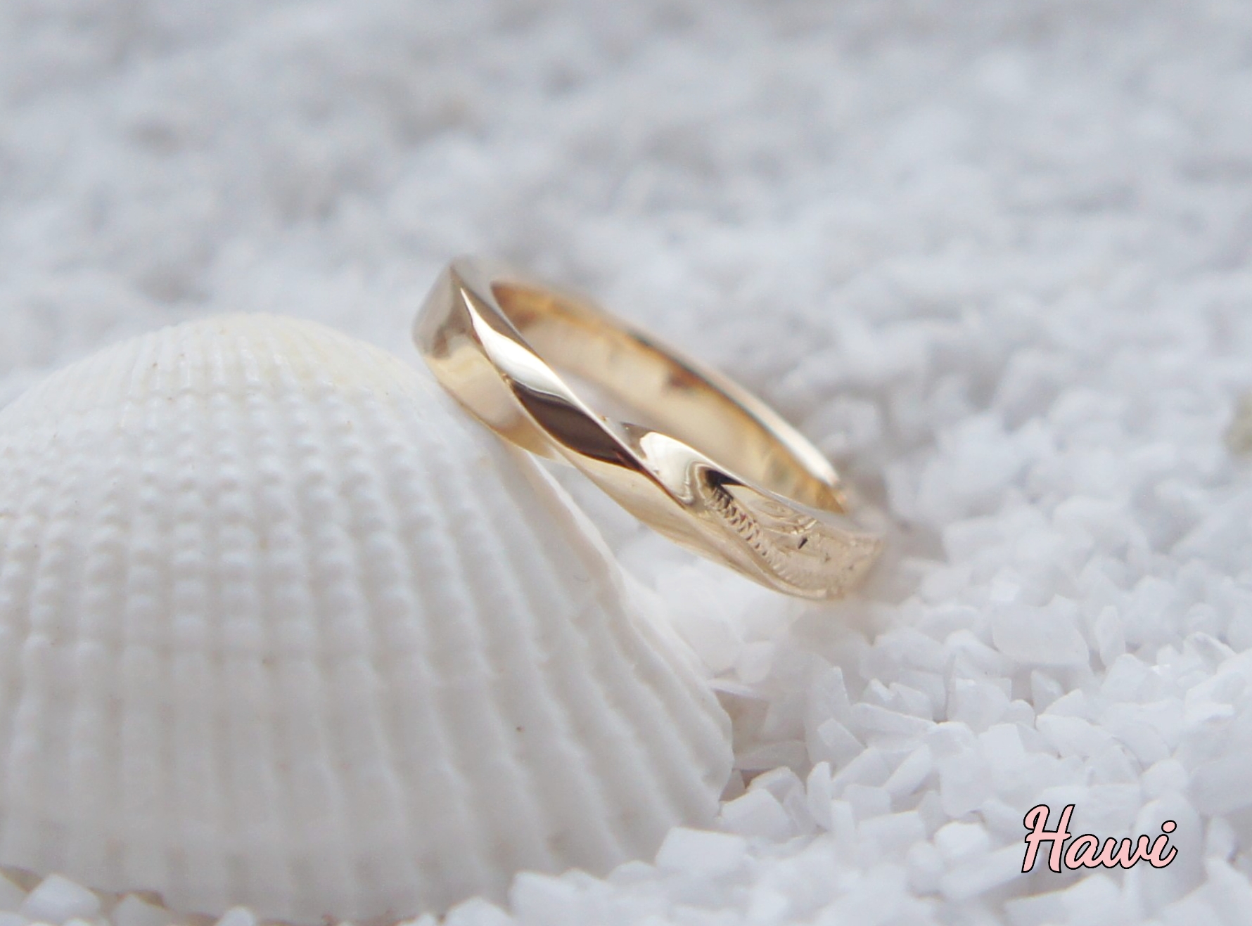 ハワイアンジュエリーリング(ツイスト・K10)