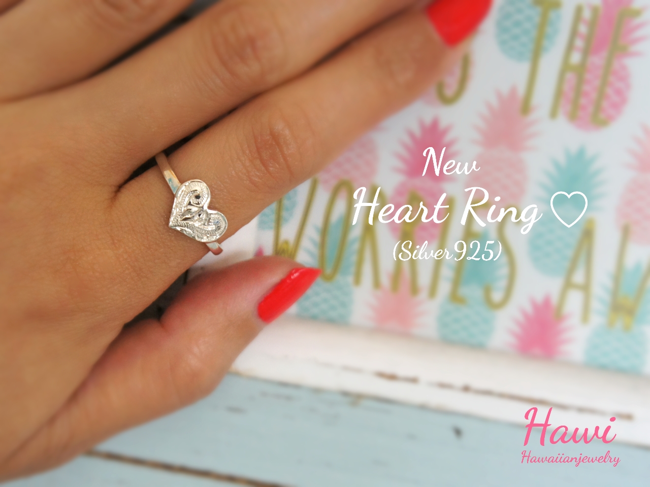ハワイアンジュエリーハートリング(Silver925)