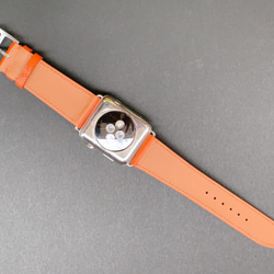 高級革使用Apple Watch(42/44mm用)レザーベルト オレンジ 8枚目の画像