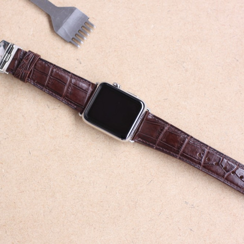 高級ワニ革使用Apple Watch クロコダイル革 ワニ革 バンド 時計ベルト