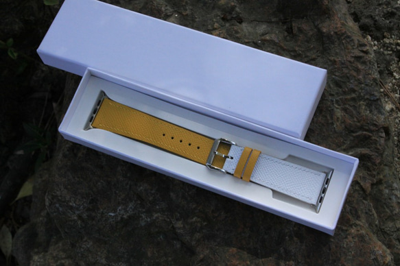 高級革使用Apple Watch レザーベルト 腕時計ベルト レザーバンド　腕時計バンドD5　高級金具付け 4枚目の画像