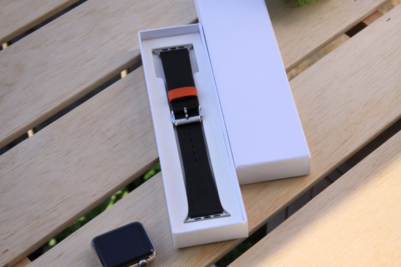 高級革使用Apple Watchレザーベルト 腕時計ベルト レザーバンド　腕時計バンド D1　高級金具付け 6枚目の画像