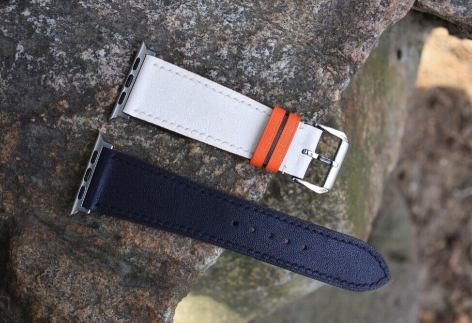 高級革使用Apple Watchレザーベルト 腕時計ベルト レザーバンド　腕時計バンド D2　高級金具付け