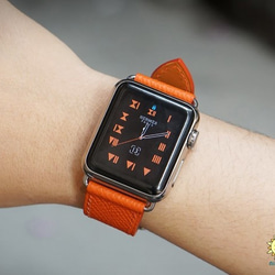 高級革使用 AppleWatchレザーベルト 腕時計ベルト レザーバンド　腕時計バンドD3　高級金具付け 1枚目の画像