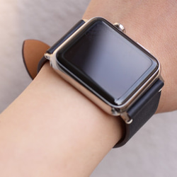 高級革使用Apple Watchレザーバンド レザーベルト 腕時計ベルト 腕時計バンド　D14　高級金具付け 5枚目の画像