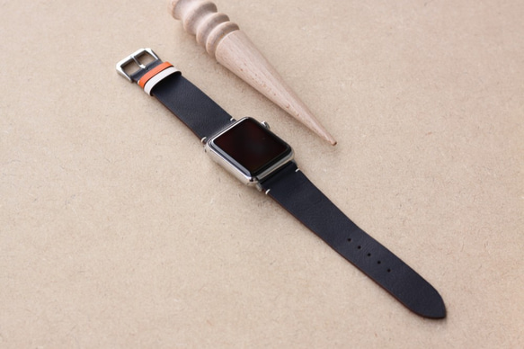 高級革使用Apple Watchレザーバンド レザーベルト 腕時計ベルト 腕時計バンド　D14　高級金具付け 7枚目の画像