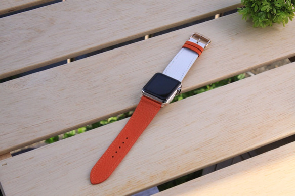 高級革使用 AppleWatchレザーベルト 腕時計ベルト レザーバンド　腕時計バンドD7 高級金具付け　 2枚目の画像