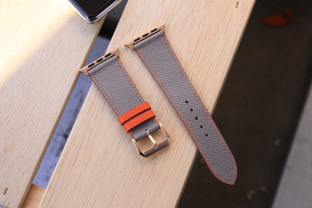 高級革使用Apple Watchレザーベルト 腕時計ベルト レザーバンド　D8 高級金具付け