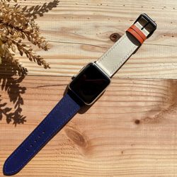 【高級革使用】Apple Watchレザーバンド レザーベルト 腕時計ベルト　D17　高級金具付け 3枚目の画像