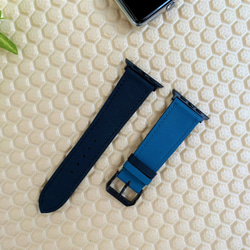 高級革使用Apple Watchレザーベルト レザーバンド　時計ベルト D11 高級金具付け 3枚目の画像