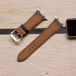 高級革使用Apple Watchレザーベルト レザーバンド　腕時計ベルト D26 高級金具付け 6枚目の画像