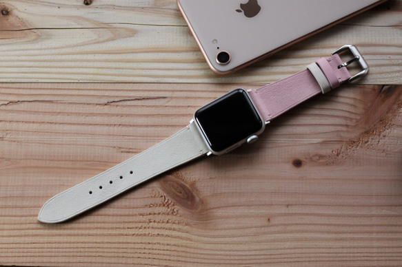 高級革使用Apple Watchレザーベルト 腕時計ベルト レザーバンド　時計ベルト  D28 高級金具付け 7枚目の画像