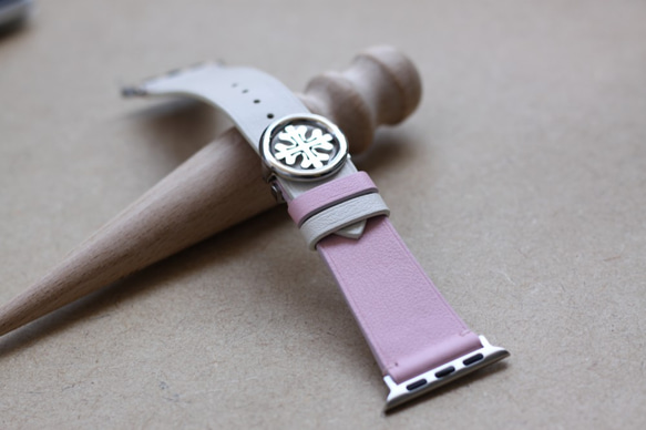 高級革使用Apple Watchレザーベルト 腕時計ベルト レザーバンド　時計ベルト  D28 高級金具付け 5枚目の画像