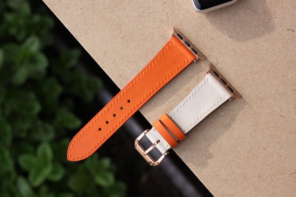 高級革使用Apple Watch可愛いレザーバンド レザーベルト　腕時計ベルト D32 高級金具付け