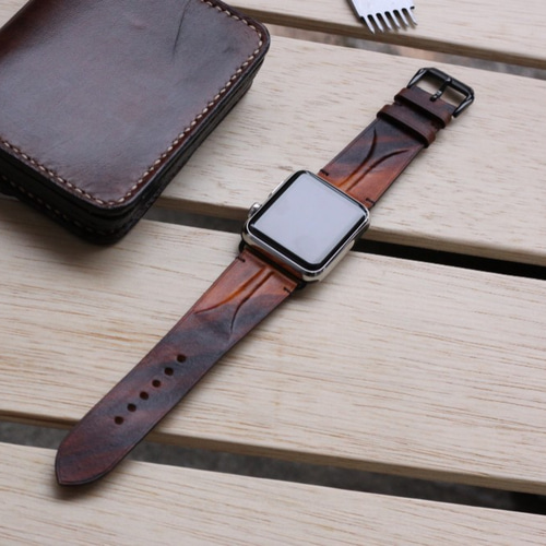 高級革使用Apple Watchカッコイイレザーベルト レザーバンド