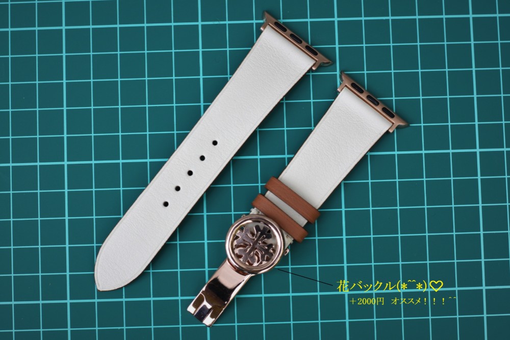 高級革使用Apple Watch　可愛いレザーベルト　腕時計ベルト　レザーバンドD37 高級金具付け