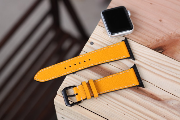 高級革使用Apple Watchエプソンレザーバンド　レザーベルト 腕時計ベルト　D38 高級金具付け 1枚目の画像