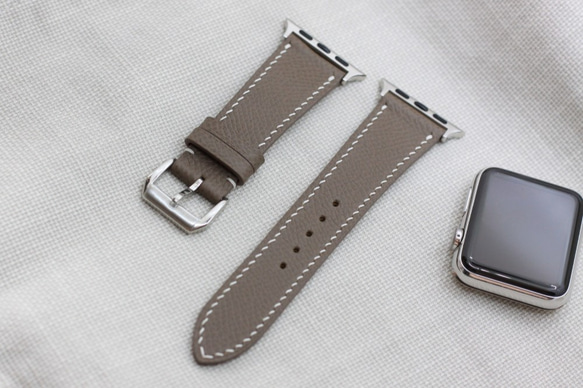 高級革使用Apple Watch　エプソンレザーベルト　レザーバンド　腕時計ベルト　D39 高級金具付け 5枚目の画像
