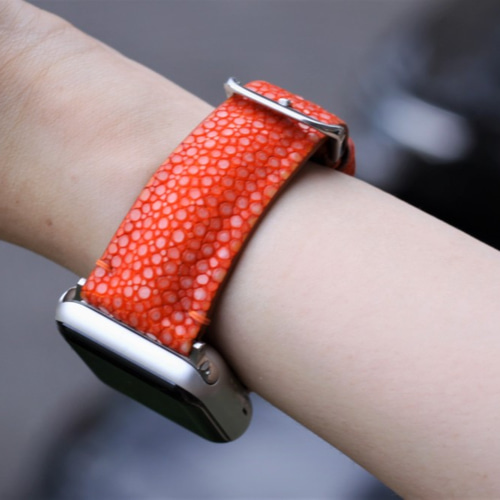 バングル腕時計　赤スティングレー(エイ革) バングル腕時計赤スティングレー(エイ革)