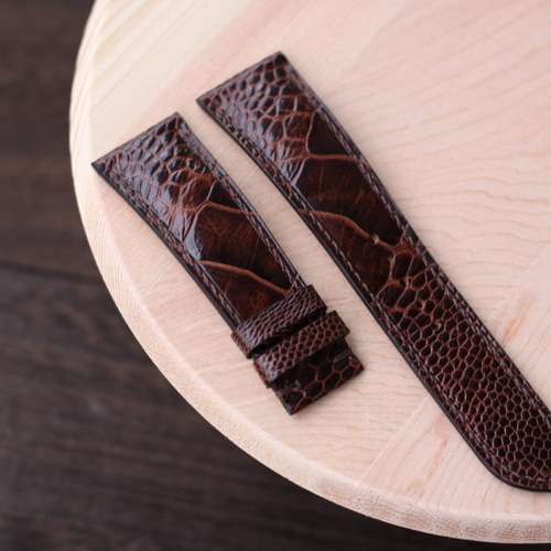 高級革 Ostrich Leg 時計ベルト レザー アップルウォッチバンド 高級革使用Apple Watchオーストレッグレザーバンド 時計ベルト