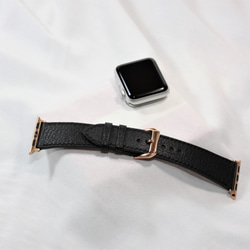 【高級山羊革使用】Apple Watchベルト・レザーベルト　フランス産高級山羊革 レザー バンド D53　時計ベルト 2枚目の画像