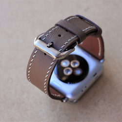 高級革使用Apple Watchレザーベルト　時計ベルト　レザーバンド　D64 高級金具付け・すぐに発送 1枚目の画像